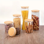 Conjunto 5pcs Potes Herméticos de Vidro