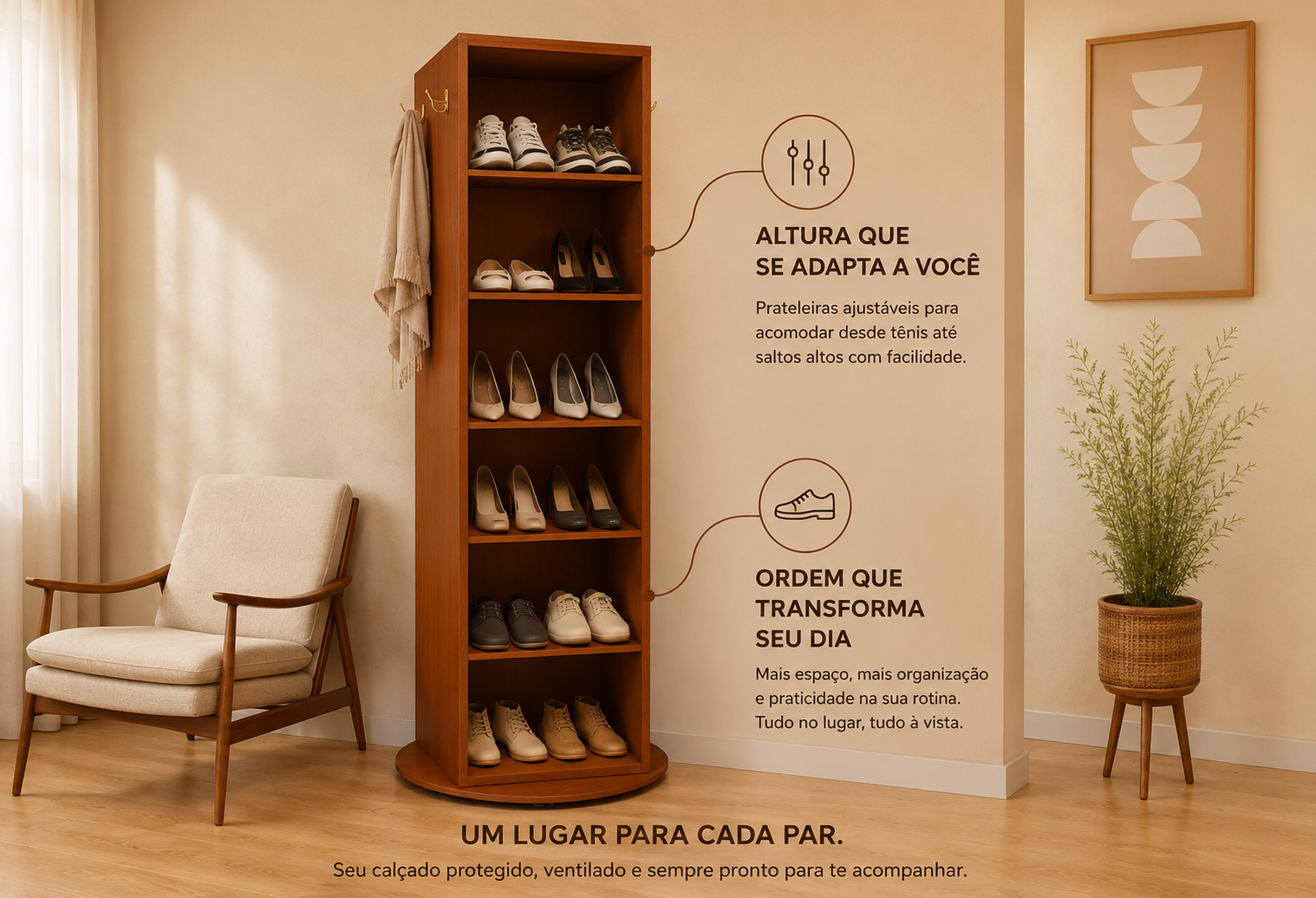 Sapateira Viena com Espelho
